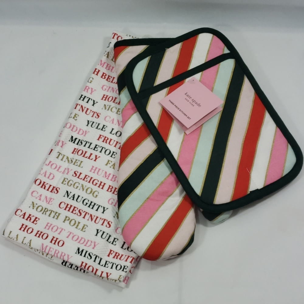 Kate spade Christmas Three Piece Kitchen Set